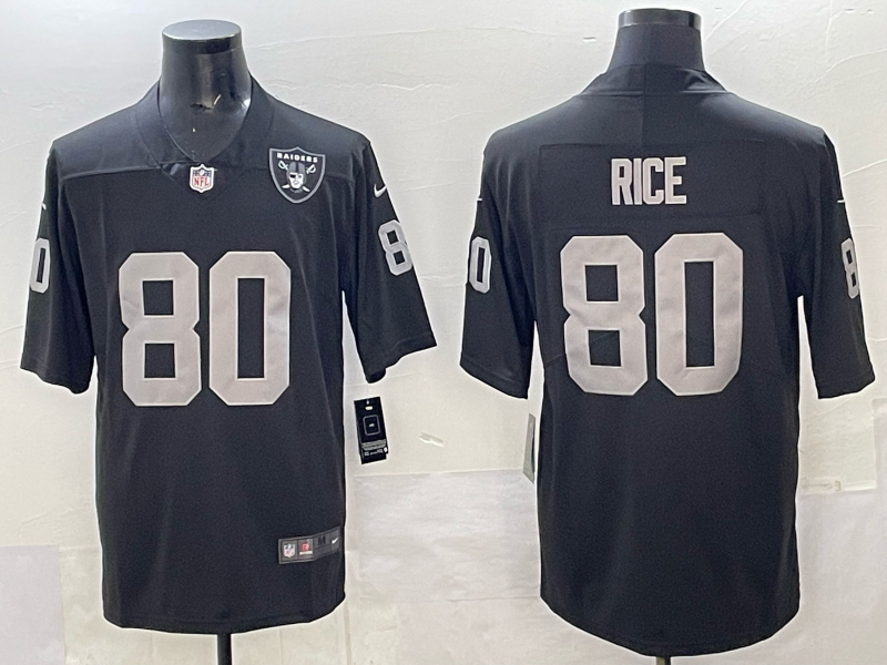 Men Oakland Raiders #80 Rice black Nike Limited 2025 NFL Jersey 002->youth mlb jersey->Youth Jersey